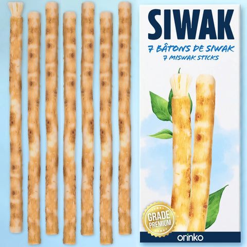 Bâtons de Siwak (Miswak) x7 – Brosse à Dents 100% Naturelle