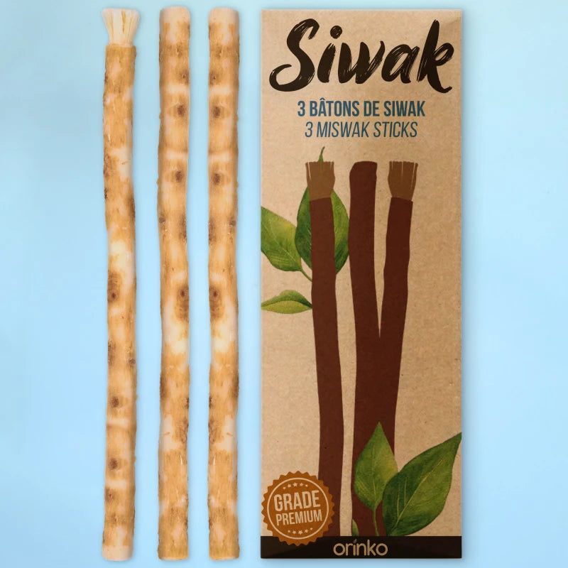 Bâtons de Siwak (Miswak) x3 – Brosse à Dents 100% Naturelle
