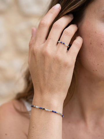 Bracelet Happiness – Lapis Lazuli & Aigue-Marine