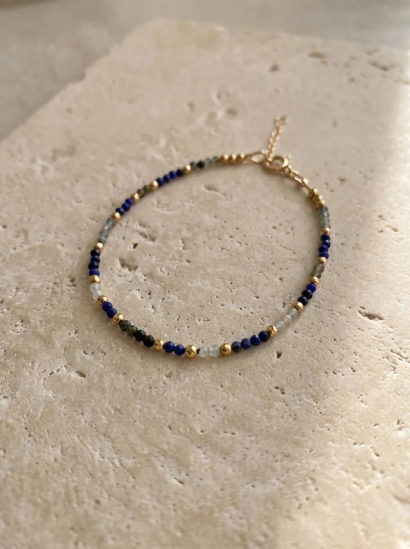 Bracelet Happiness – Lapis Lazuli & Aigue-Marine