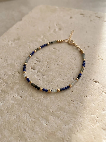 Bracelet Happiness – Lapis Lazuli & Aigue-Marine