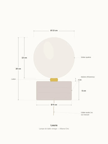 Lampe boule en verre – Laura