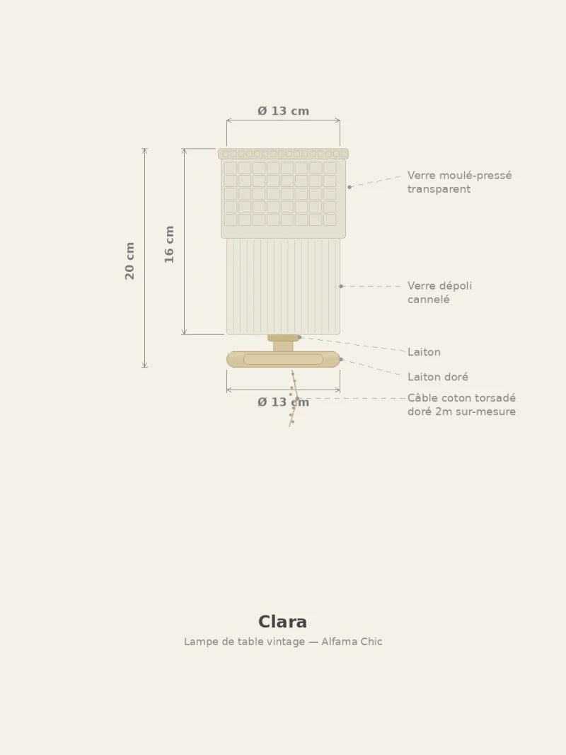 Lampe de table vintage – Clara
