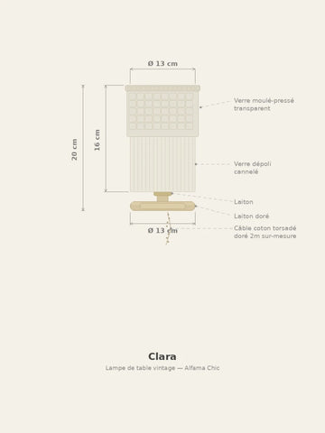 Lampe de table vintage – Clara
