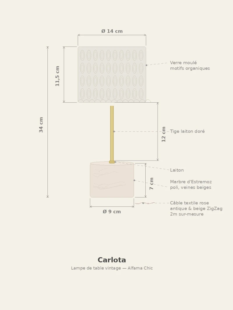 Lampe vintage sur pied – Carlota