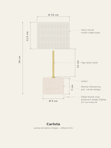 Lampe vintage sur pied – Carlota