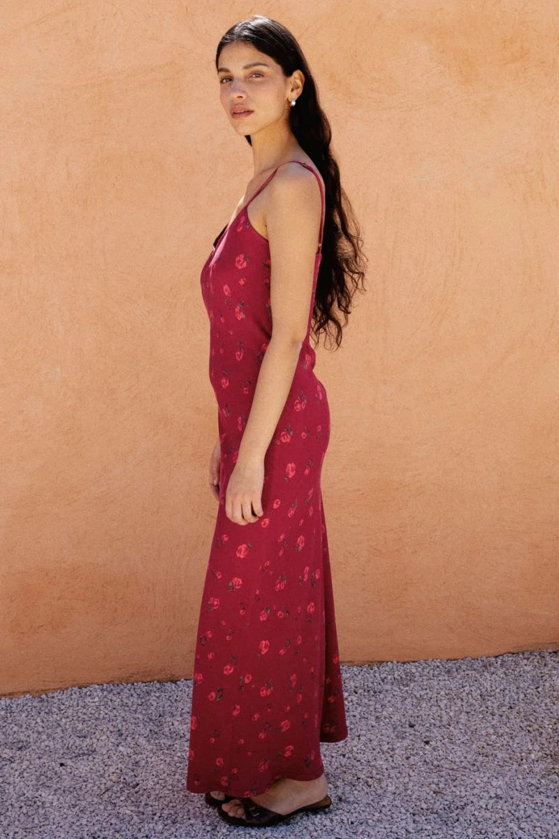Robe Jade framboise