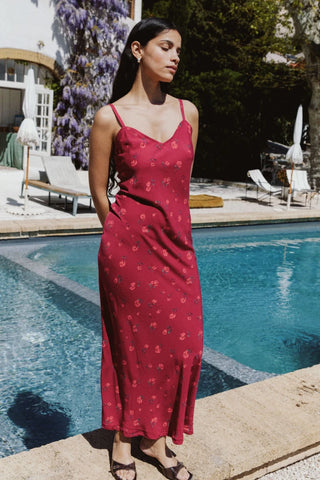 Robe Jade framboise