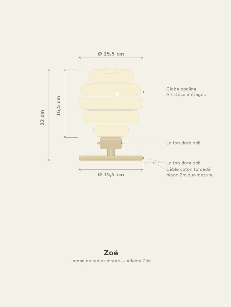 Lampe globe en verre Vintage – Zoé