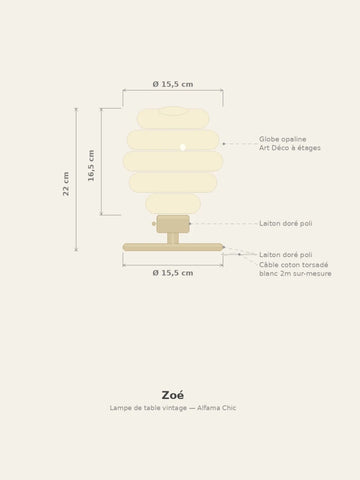 Lampe globe en verre Vintage – Zoé