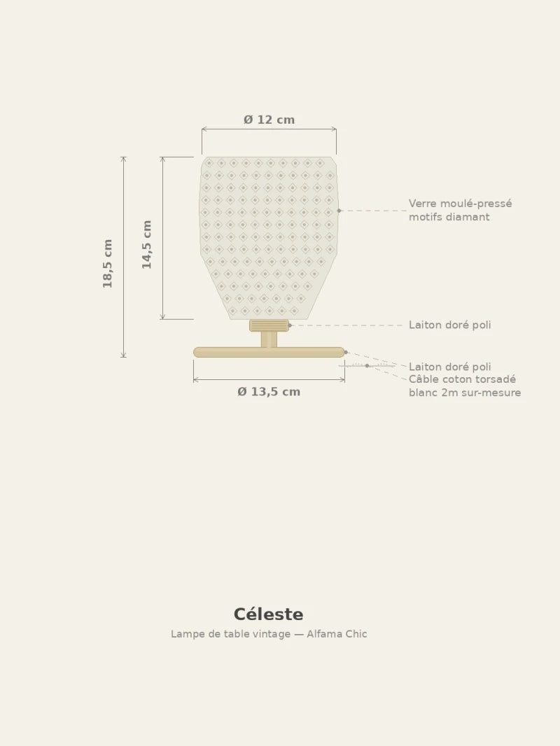 Lampe globe en verre vintage et rétro – Céleste