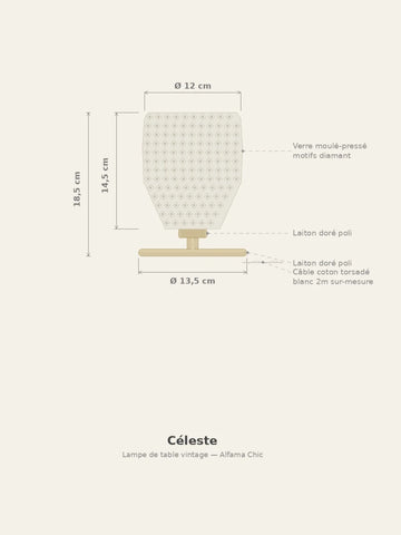 Lampe globe en verre vintage et rétro – Céleste