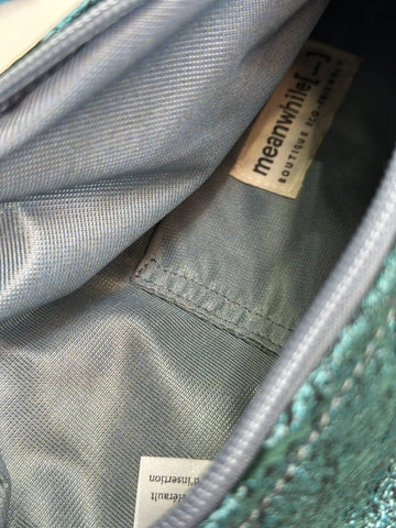 Sac banane vert en tissus d'ameublement