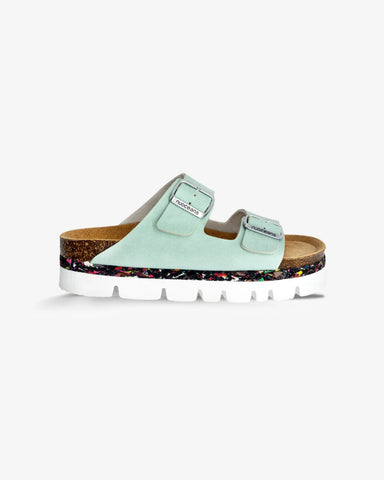 BUBBLES | Platform Sandal Aqua Blue