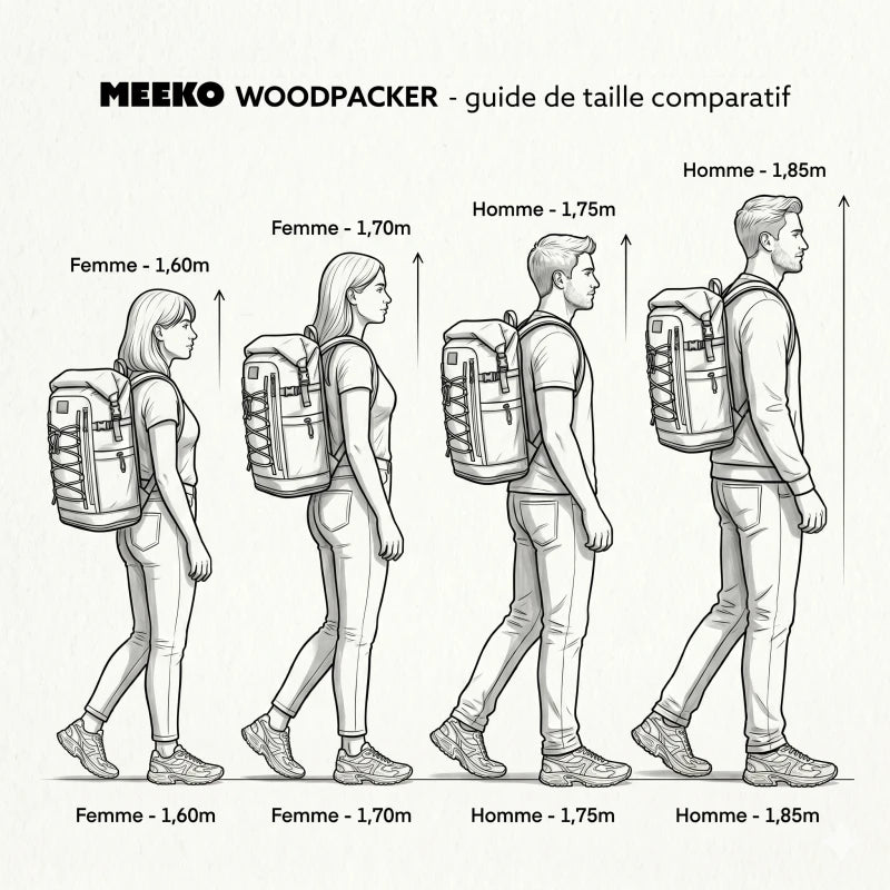 WOODPACKER - HERITAGE - BACKPACK MODULABLE, TECHNIQUE ET DURABLE