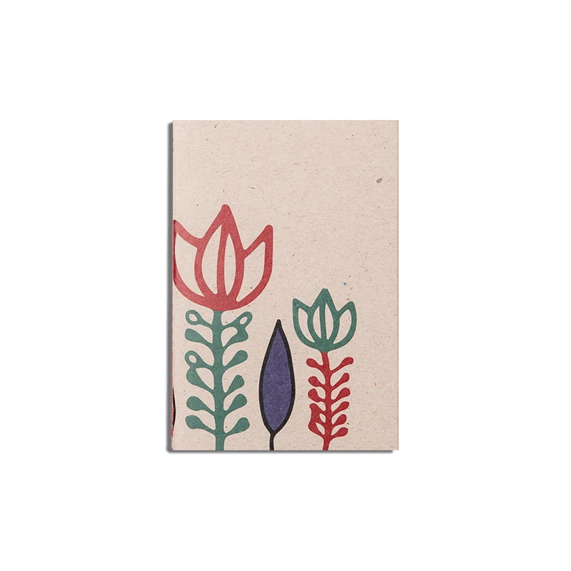 Mini carnet en papier recyclé avec illustration
