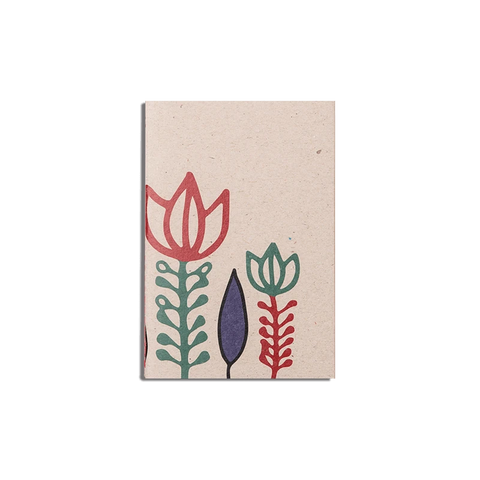 Mini carnet en papier recyclé avec illustration