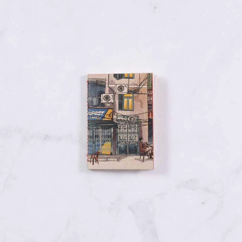 Mini carnet en papier recyclé avec illustration