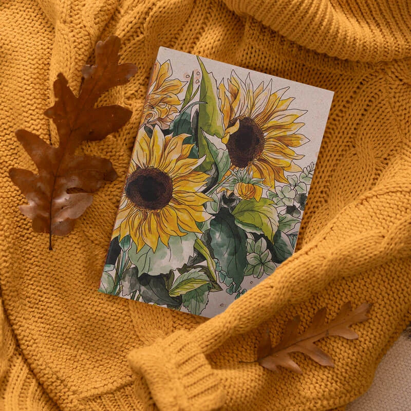 Carnet A5 en papier recyclé avec illustration