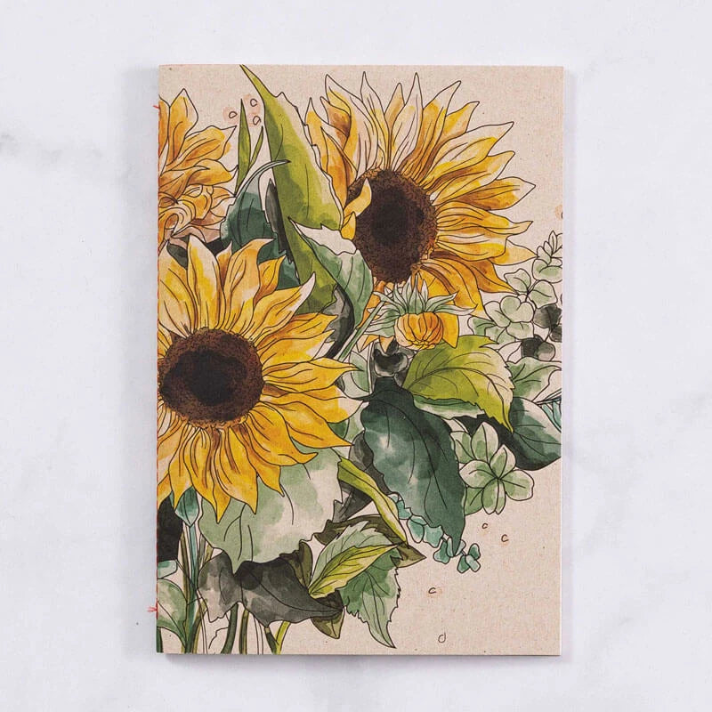 Carnet A5 en papier recyclé avec illustration