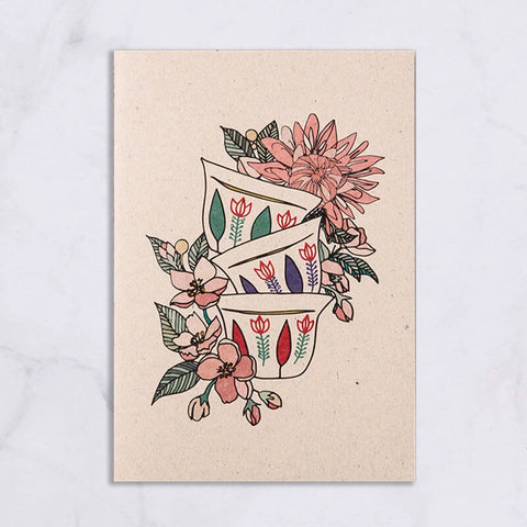 Carnet A5 en papier recyclé avec illustration