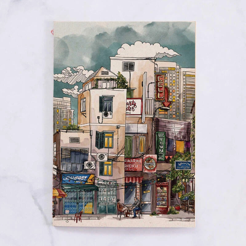 Carnet A5 en papier recyclé avec illustration