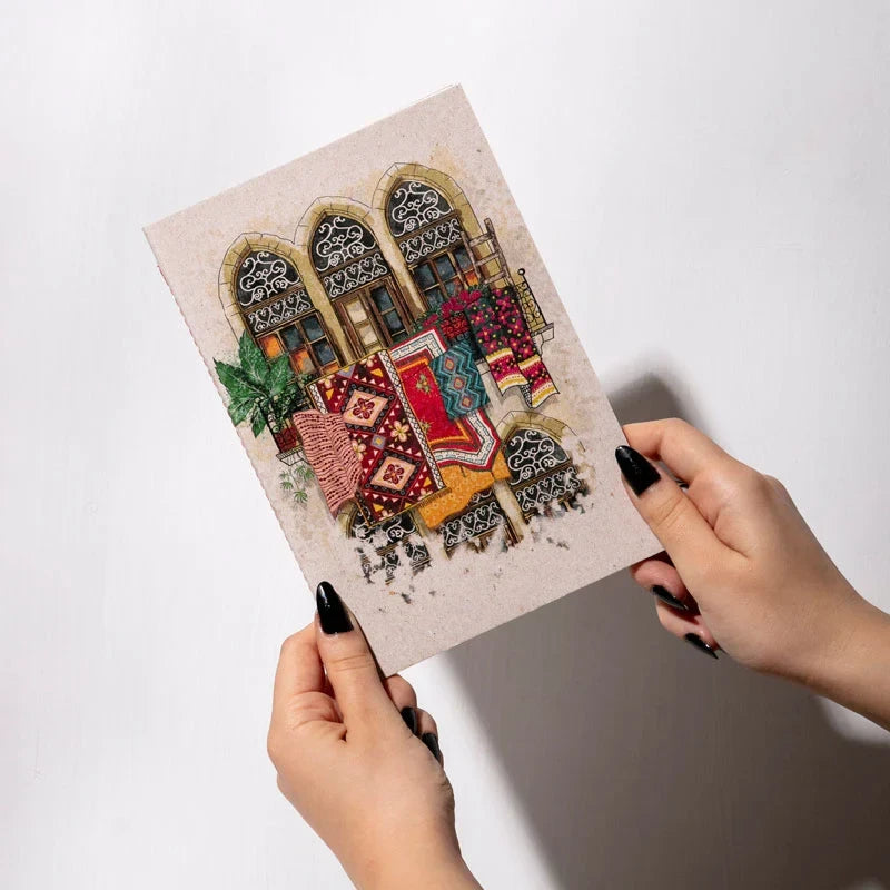 Carnet A5 en papier recyclé avec illustration
