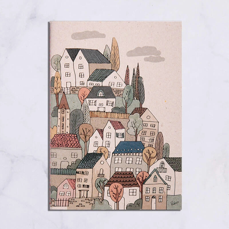 Carnet A5 en papier recyclé avec illustration