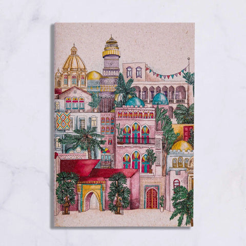 Carnet A5 en papier recyclé avec illustration