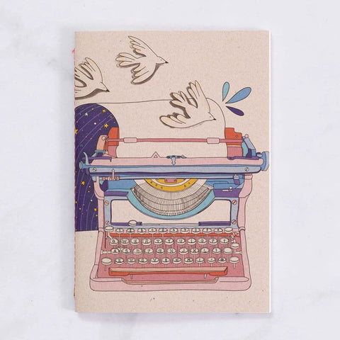 Carnet A5 en papier recyclé avec illustration