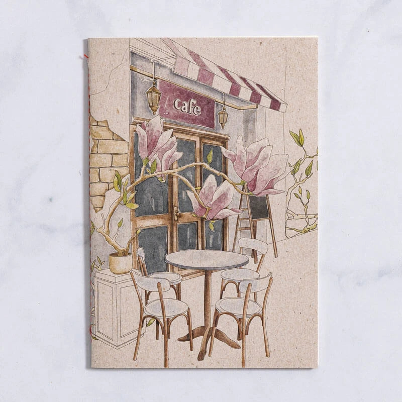 Carnet A5 en papier recyclé avec illustration