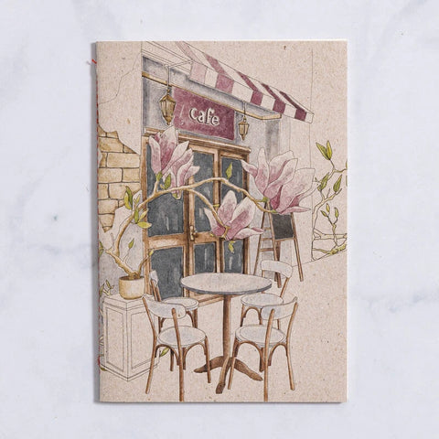 Carnet A5 en papier recyclé avec illustration