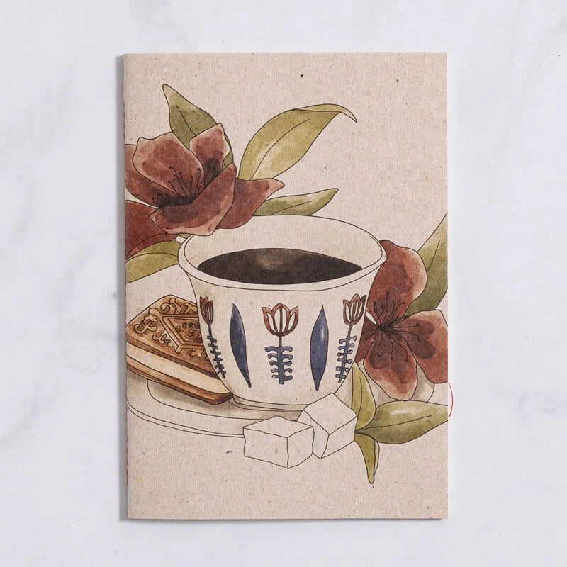 Carnet A5 en papier recyclé avec illustration
