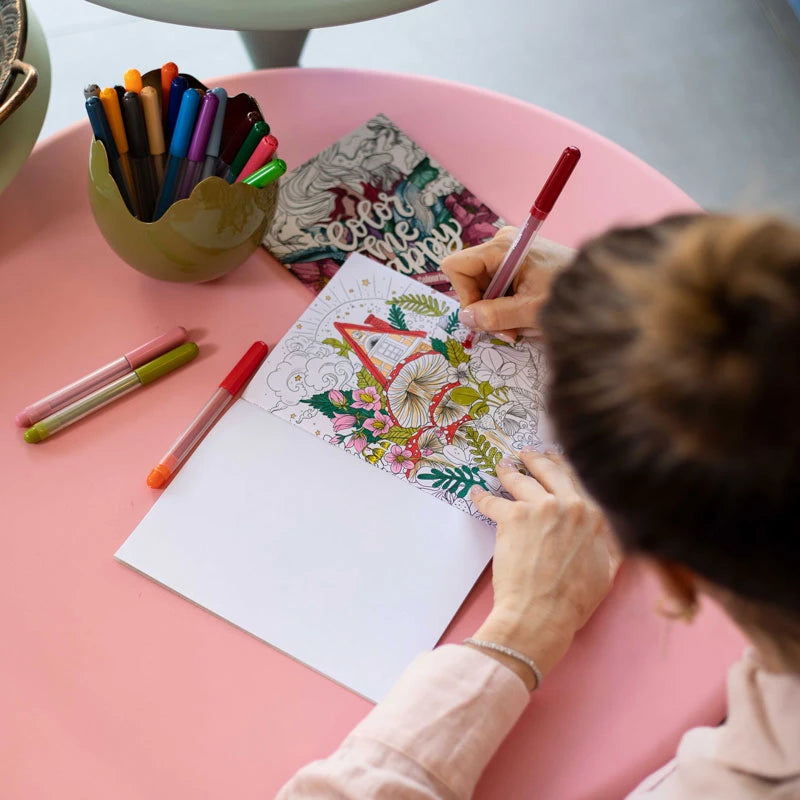 Carnet de coloriage A5 en papier recyclé