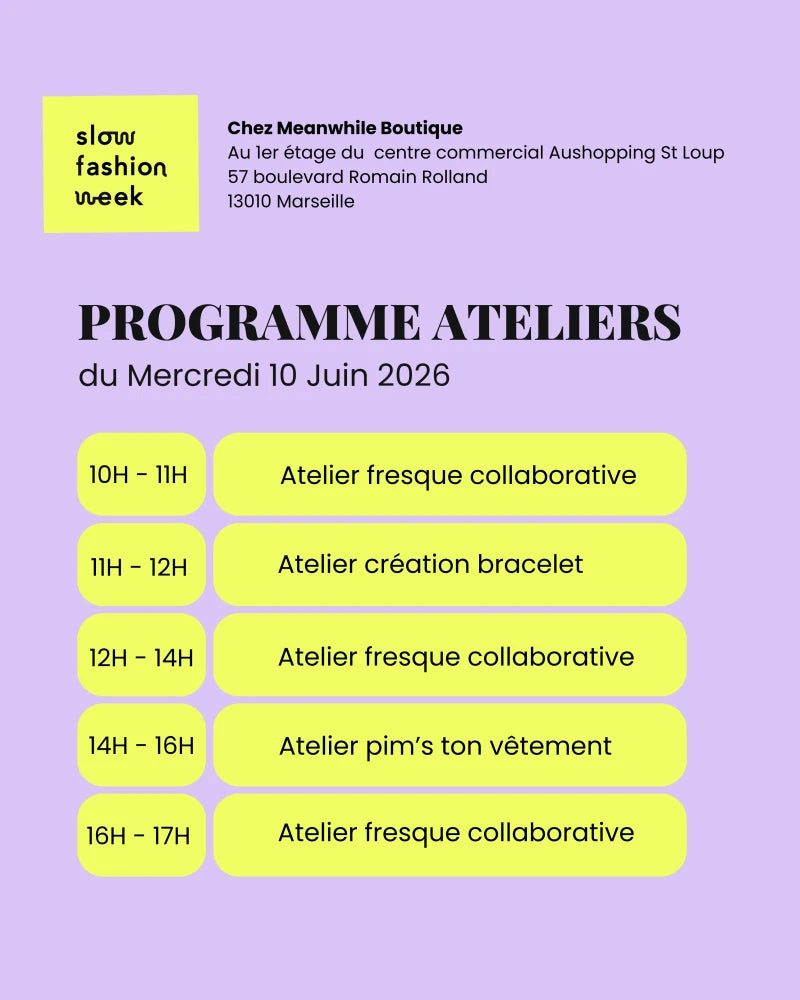 [ Slow Fashion Week ] Atelier oeuvre textile collaborative