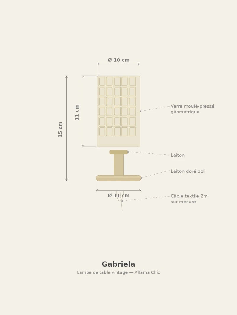 Lampe de chevet rétro vintage – Gabriela