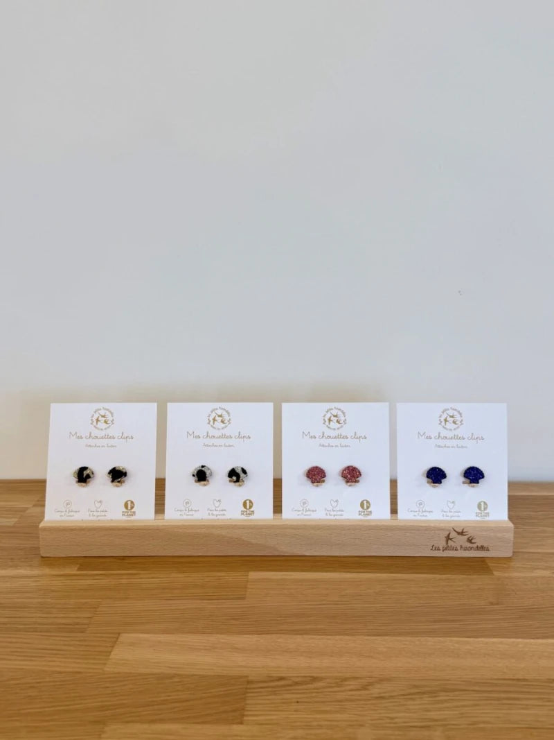 Boucles clips pailletées - Coquillages