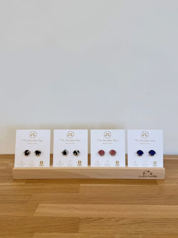 Boucles clips pailletées - Coquillages