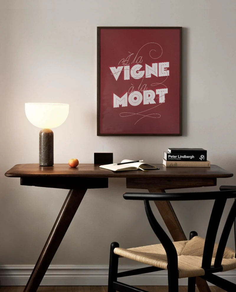 À la vigne à la mort | Affiche typo sur le vin