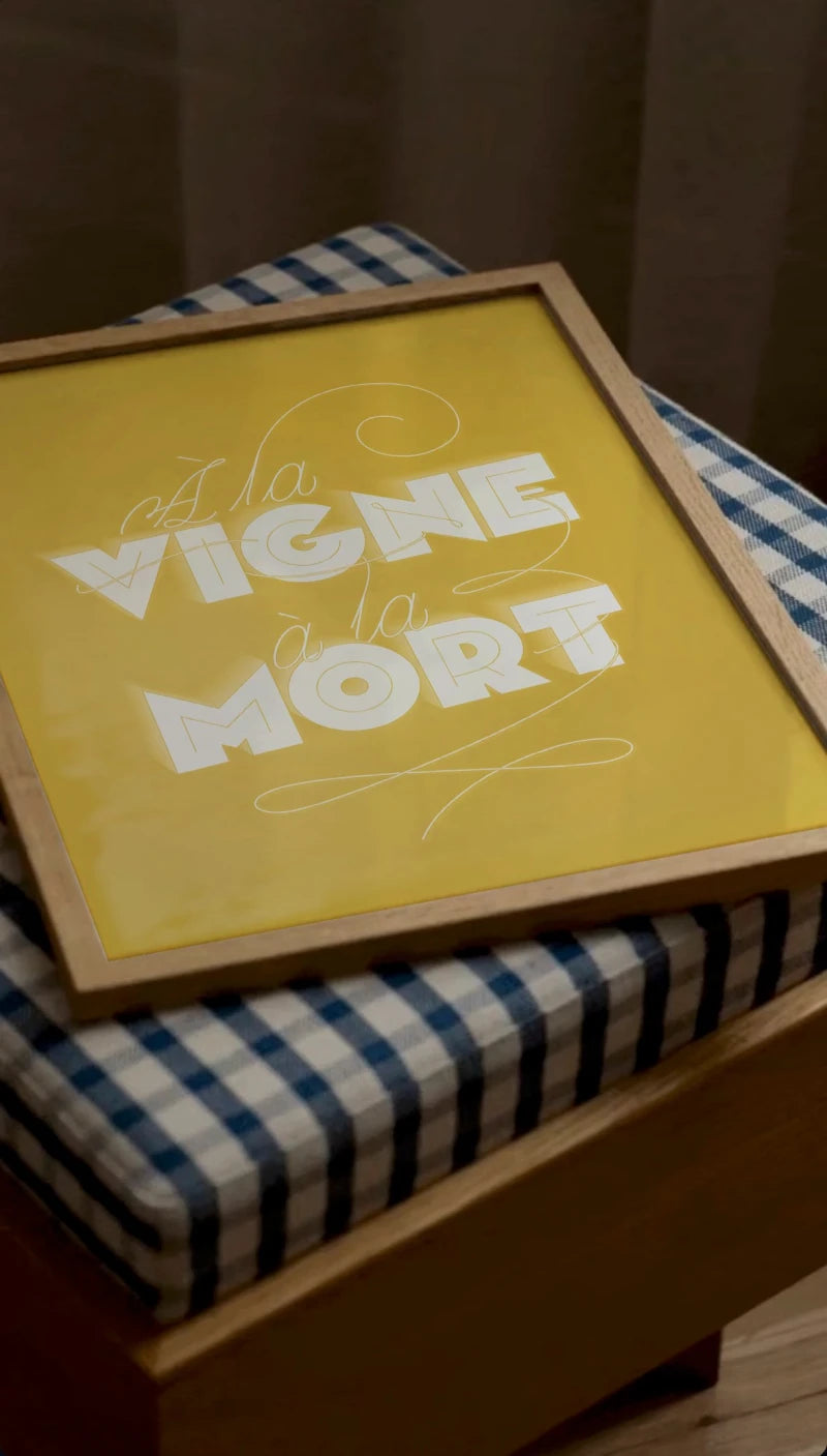 À la vigne à la mort | Affiche typo sur le vin