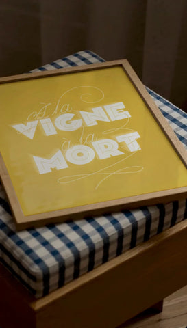 À la vigne à la mort | Affiche typo sur le vin