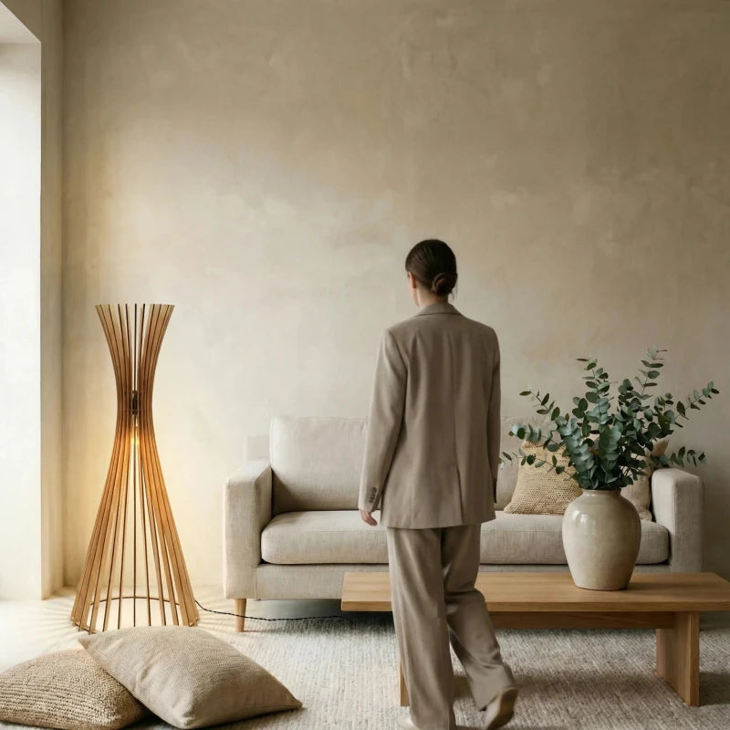 TIPI teinté Chêne | Lampadaire