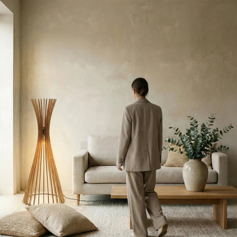 TIPI teinté Chêne | Lampadaire