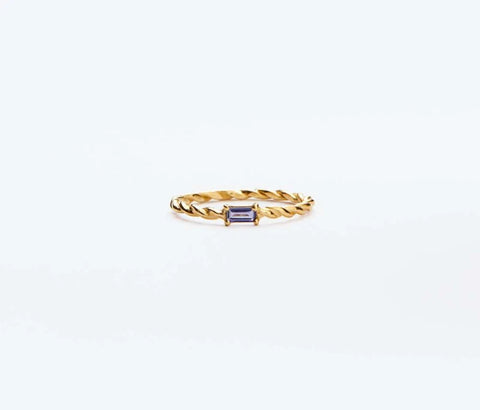 Bague DooBop Iolite plaquée or