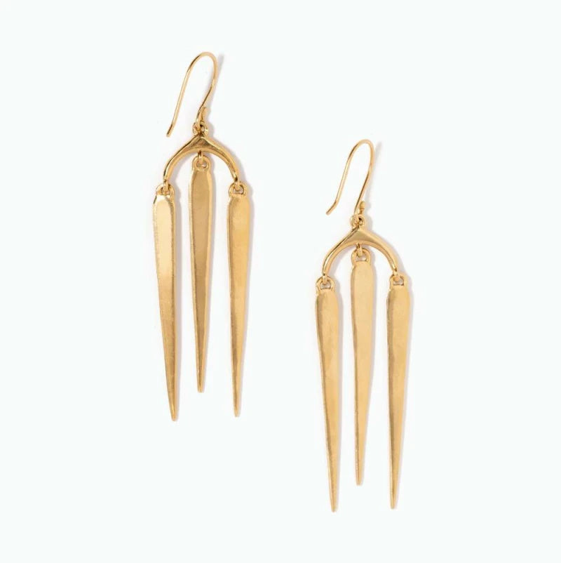 Boucles d'oreilles Sword plaquées or