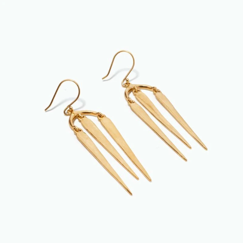 Boucles d'oreilles Sword plaquées or