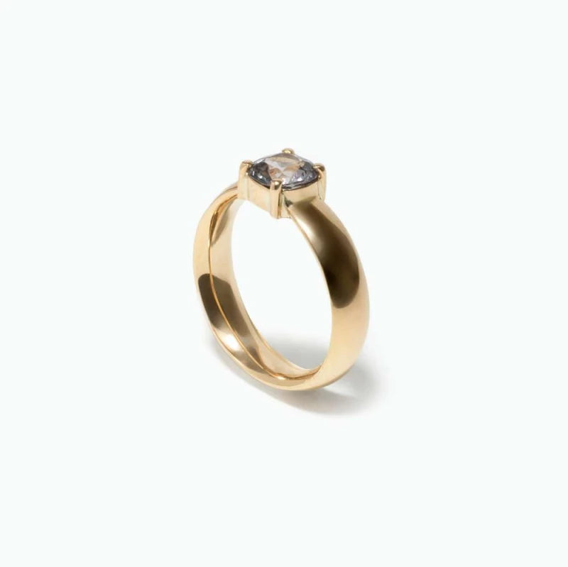 Bague Spinelle Gris Or
