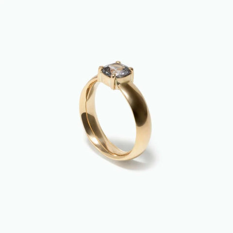 Bague Spinelle Gris Or
