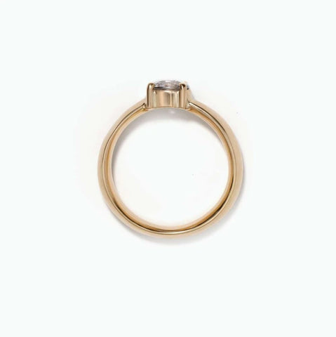 Bague Spinelle Gris Or