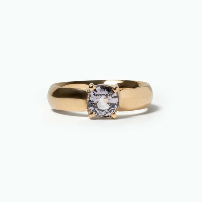 Bague Spinelle Gris Or